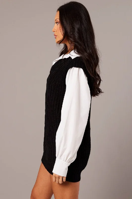 Black Knit Top Jumper