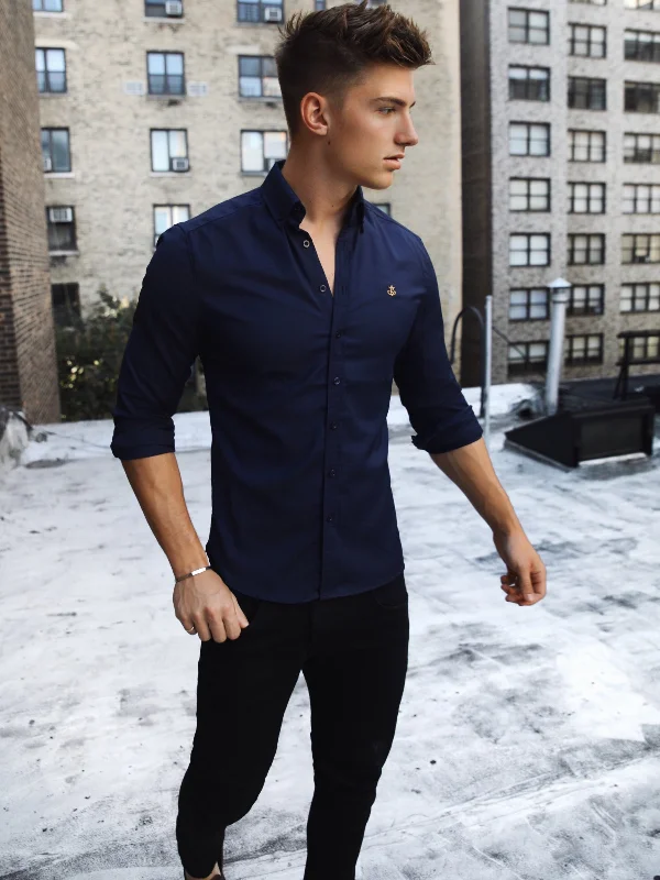 Albany Long Sleeve Shirt - Navy