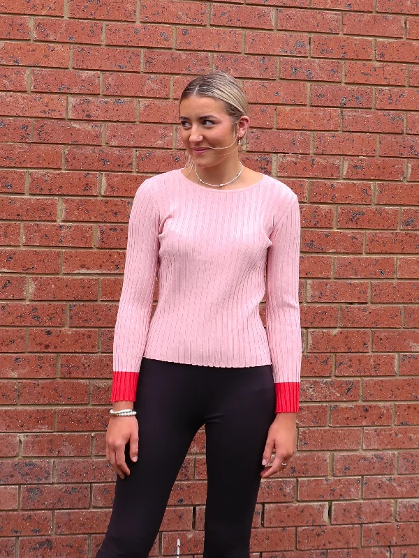 Deandra Knit Top - Pink