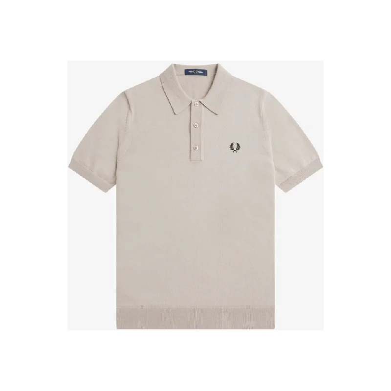 Fred Perry - K7623 Dark Oatmeal Merino Knitted - Polo