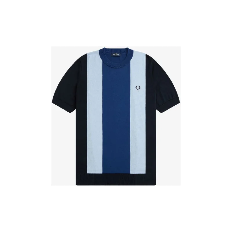 Fred Perry - K7853 Crew Neck Navy / Light Smoke / Shaded Cobalt - Polo