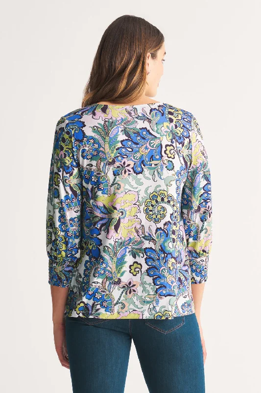 Print Jersey Top - Multi Paisley