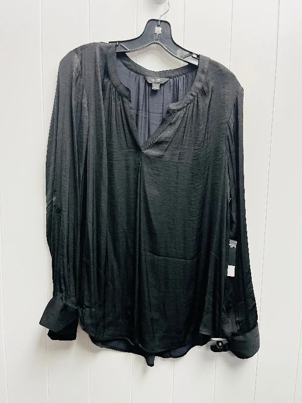 Black Blouse Long Sleeve Simply Vera, Size Xxl