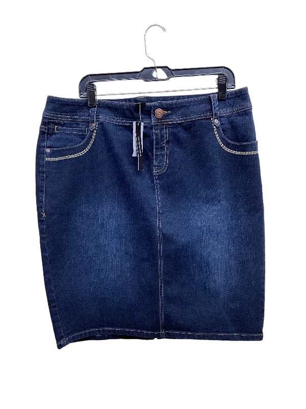 Blue Denim Skirt Mini & Short Lane Bryant, Size 16