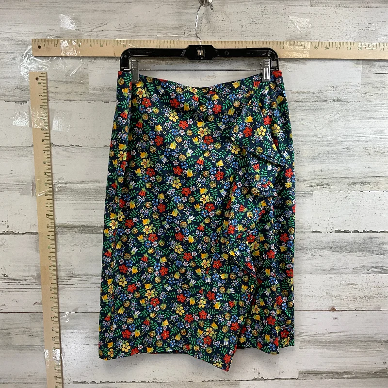 Blue & Yellow Skirt Mini & Short J. Crew, Size 8