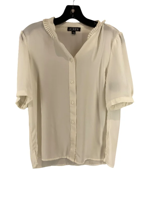 Cream Blouse Short Sleeve J. Crew, Size S