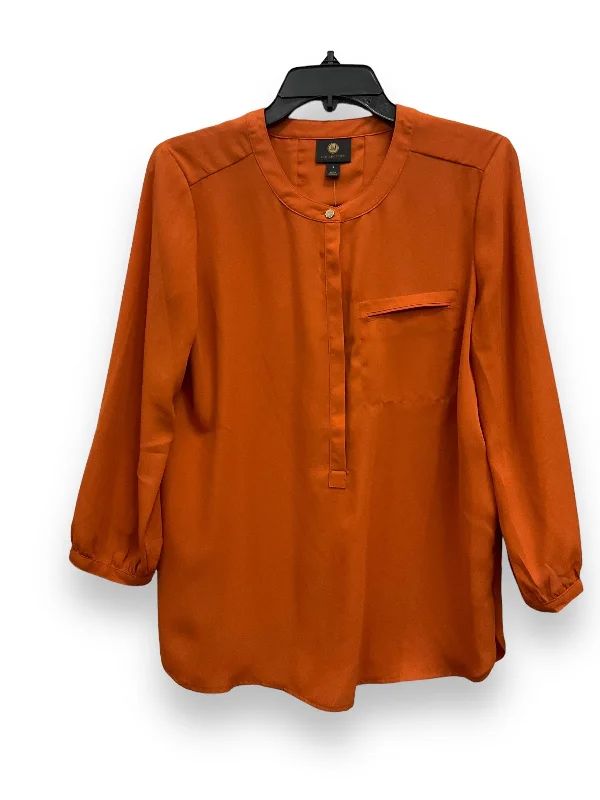 Orange Blouse Long Sleeve Jm Collections, Size S