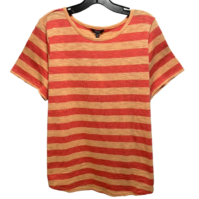 Rugby Stripe Tee By Not Your Daughters Jeans In Fruitpunch, Size: Xl