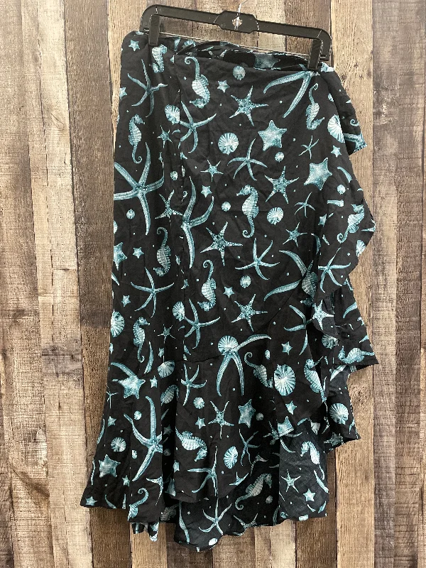 Skirt Maxi By Agua Bendita In Black, Size: Xl