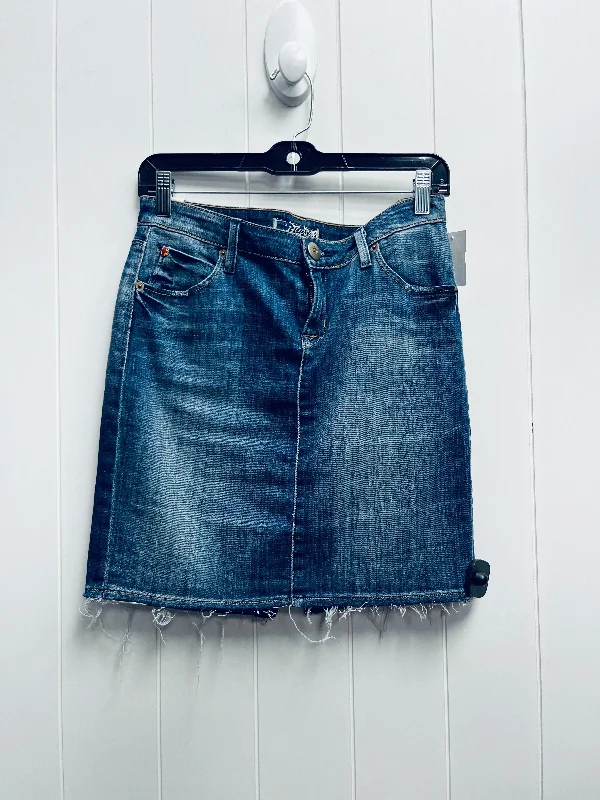 Skirt Mini & Short By Hudson In Blue Denim, Size: 4