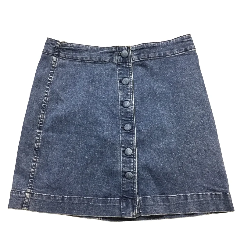 Skirt Mini & Short By Madewell In Blue Denim, Size: 6