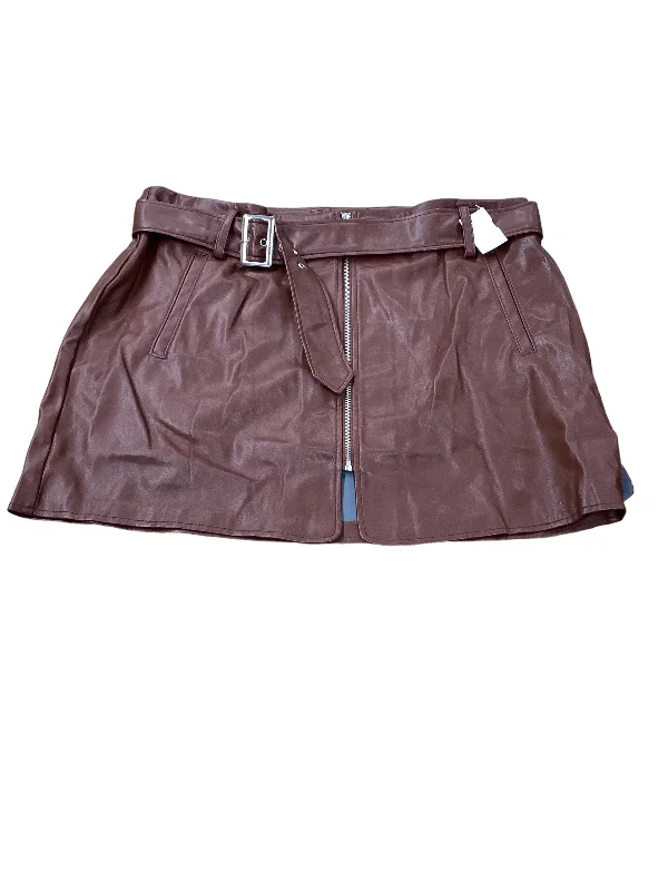 Skirt Mini & Short By New York And Co In Brown, Size: Xxl