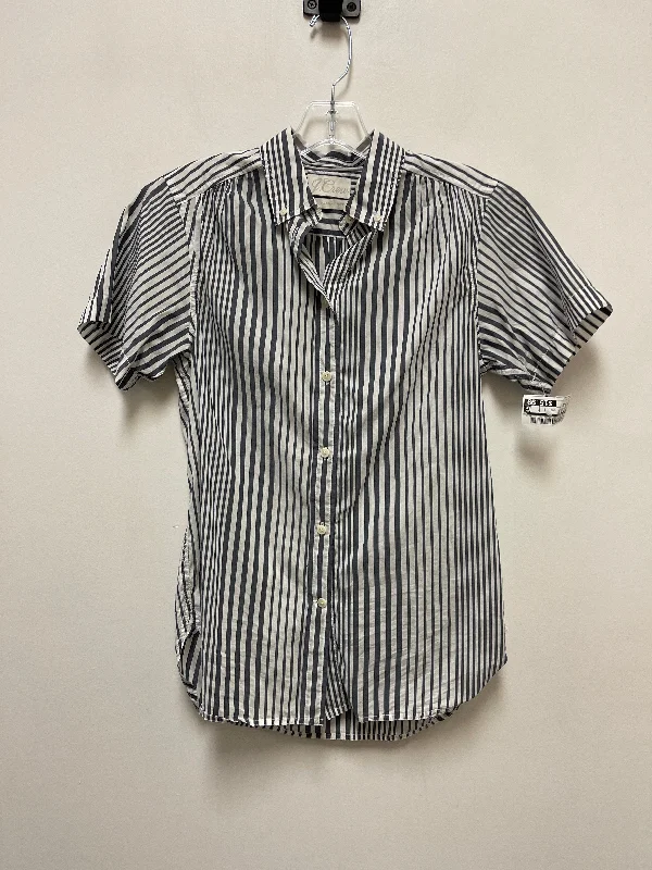 Striped Pattern Blouse Short Sleeve J. Crew, Size Xs