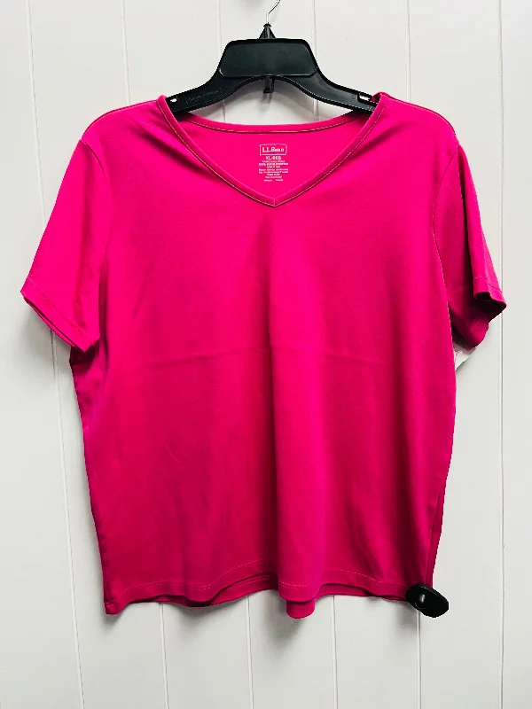 Top Short Sleeve Basic By L.l. Bean In Pink, Size: Xl