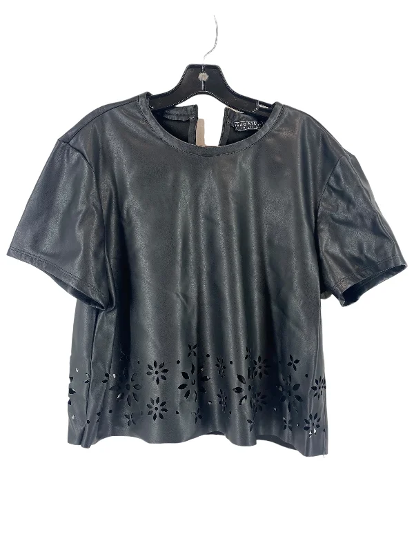 Top Short Sleeve By Clothes Mentor In Black, Size: L