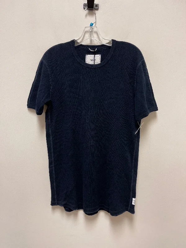 Top Short Sleeve By Clothes Mentor In Navy, Size: L