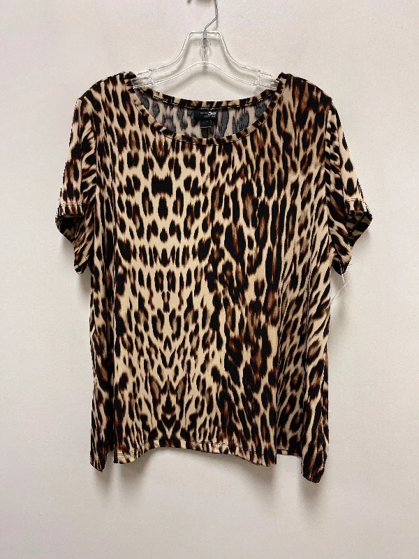 Top Short Sleeve By East 5th In Animal Print, Size: Xl