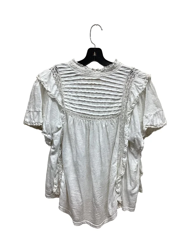 Top Short Sleeve By Free People In White, Size: M