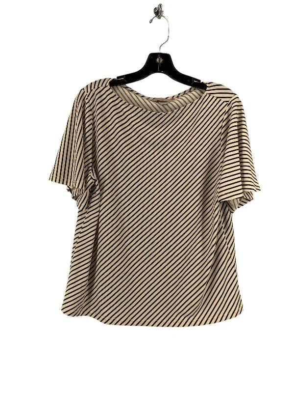 Top Short Sleeve By H&m In Black & White, Size: M