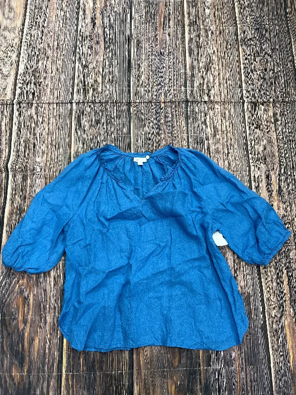 Top Short Sleeve By J. Jill In Blue, Size: M