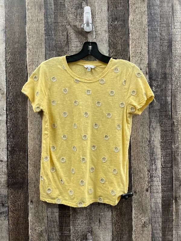 Top Short Sleeve By Lucky Brand In Gold, Size: Xs