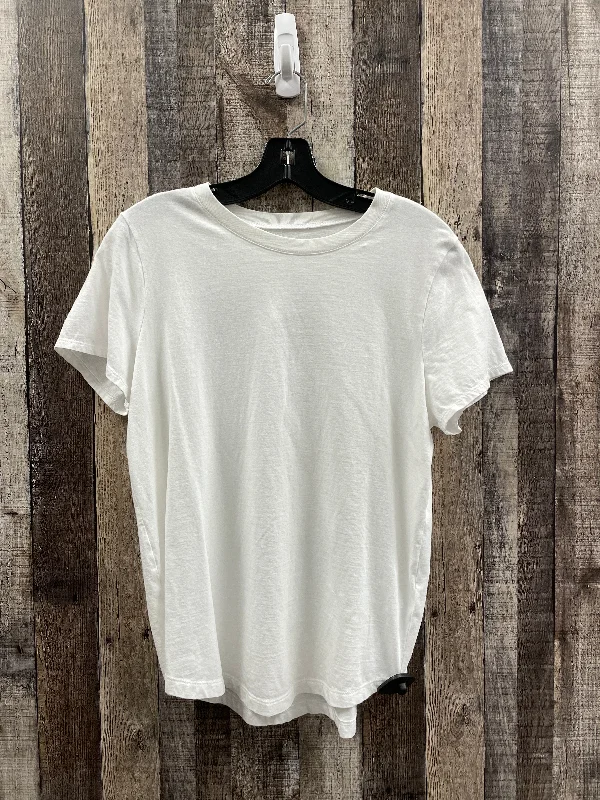 Top Short Sleeve By Madewell In White, Size: L