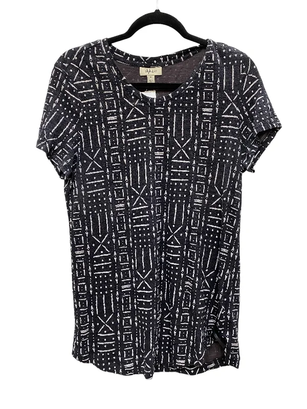 Top Short Sleeve By Style And Co Collection Women In Grey, Size: L