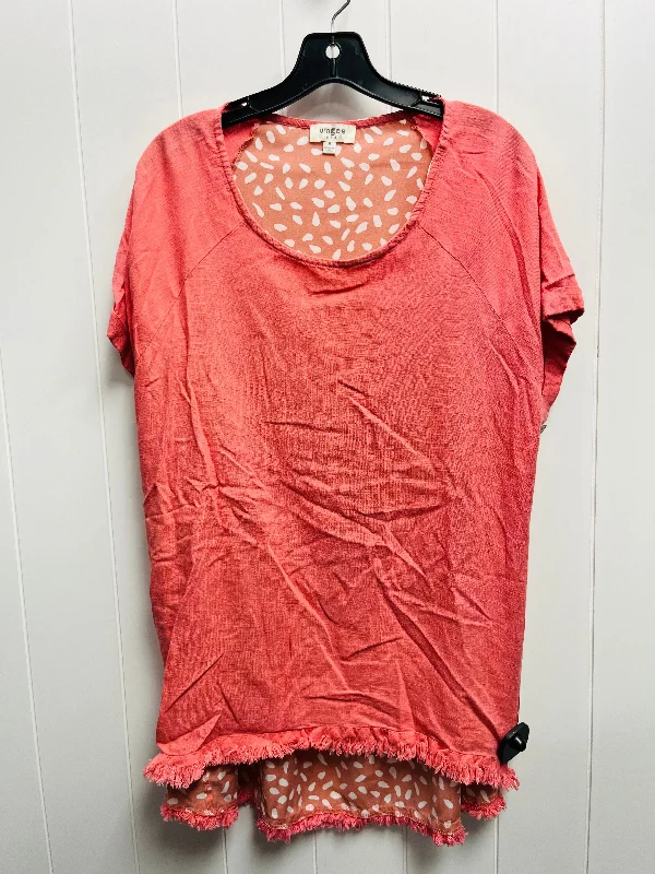 Top Short Sleeve By Umgee In Orange, Size: M