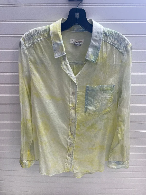 Yellow Blouse Long Sleeve Pilcro, Size M