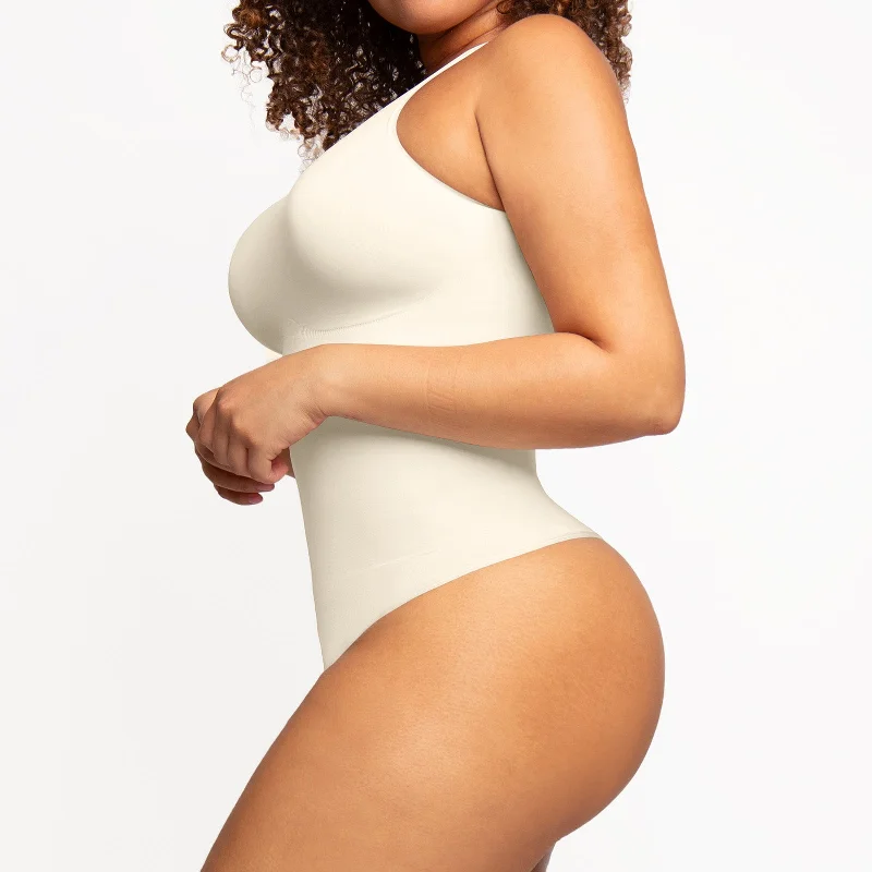 Dream Sculpt Halter Neck Bodysuit - White