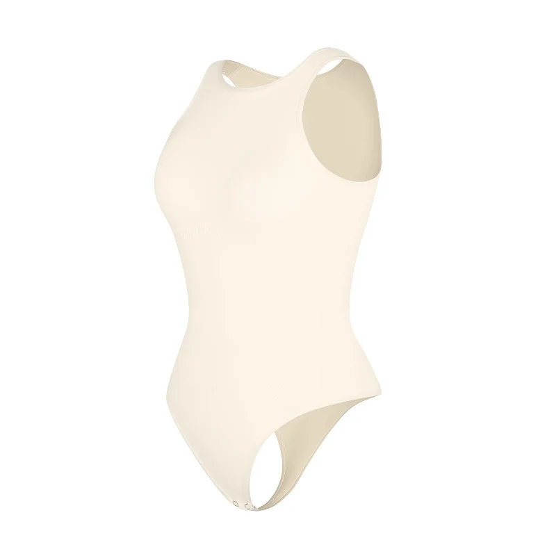 Dream Sculpt Halter Neck Bodysuit - White