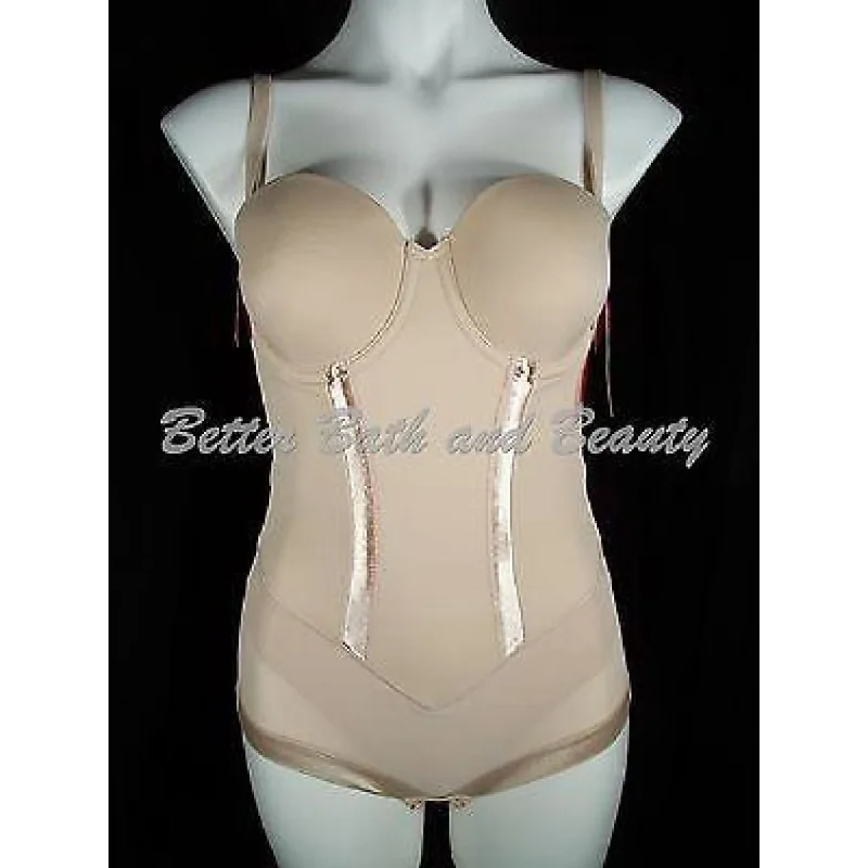 Flexees 1256 Easy Up Strapless Firm Control UW Bodybriefer Nude 40C Nude NWT