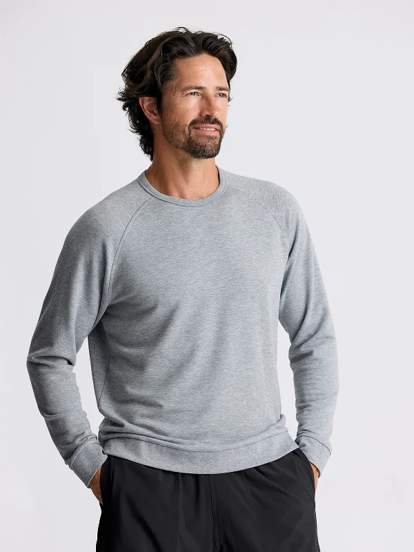 Men's Bamboo Lightweight Fleece Crew - Heather Grey